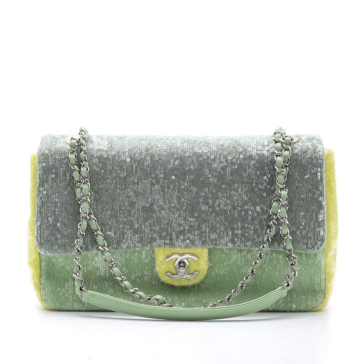 Chanel - Tricolor Sequin Classic Limited Edition Jumbo Flap Bag